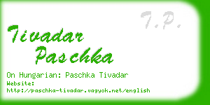 tivadar paschka business card